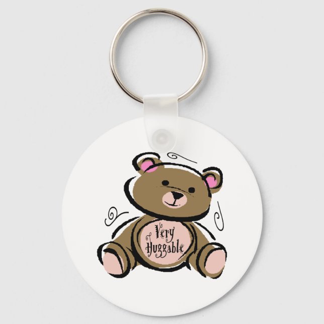 Very Huggable Teddy Bear Key Ring (Front)