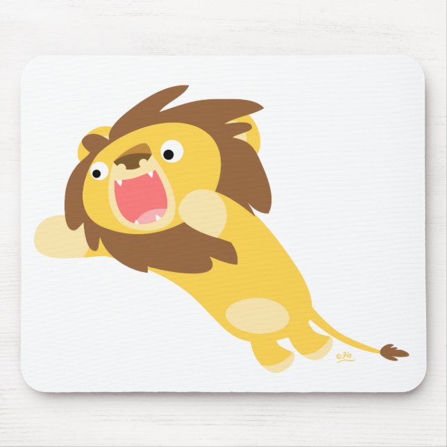 Very Hungry Cartoon Lion mousepad (Front)