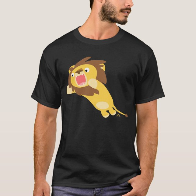 Very Hungry Cartoon Lion T-shirt (Front)