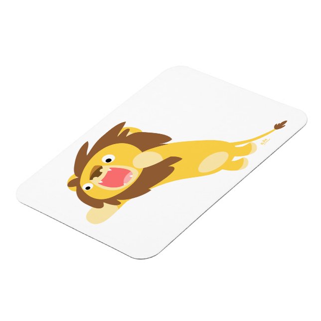 Very Hungry Cute Cartoon Lion Flexible Magnet (Left Side)
