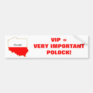 VERY IMPORTANT POLOCK BUMPER STICKER