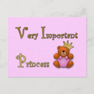Very Important Princess - papershop Postcard