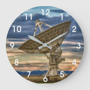 Very Large Array at sunset Clock