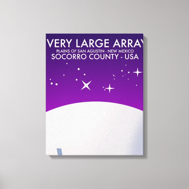 Very Large Array space observatory space art. Canvas Print (Front)