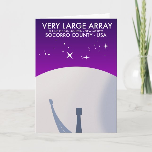 Very Large Array space observatory space art. Holiday Card (Front)