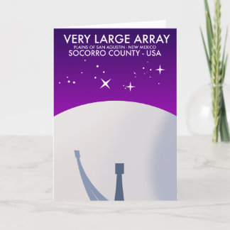 Very Large Array space observatory space art. Holiday Card
