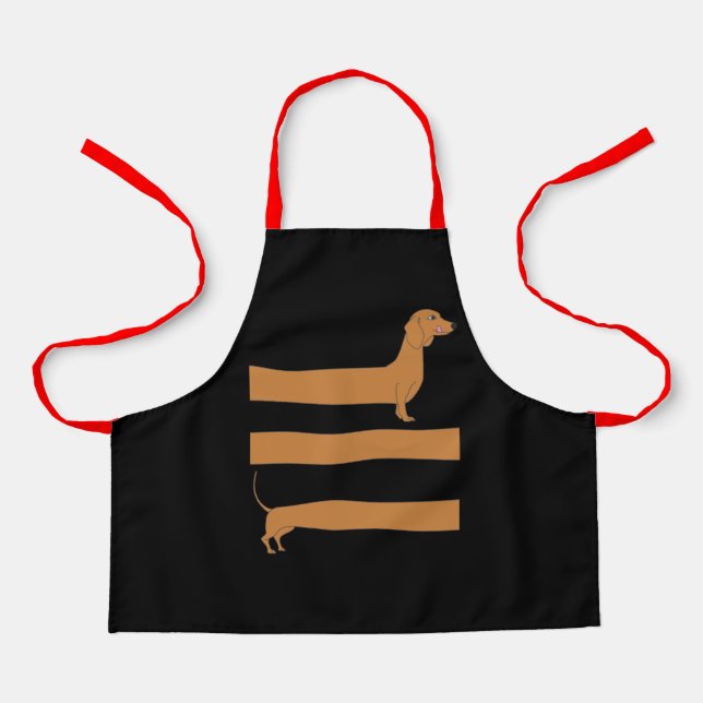Very long Dachshund funny Apron (Front)