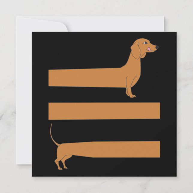 Very long Dachshund funny Card (Front)