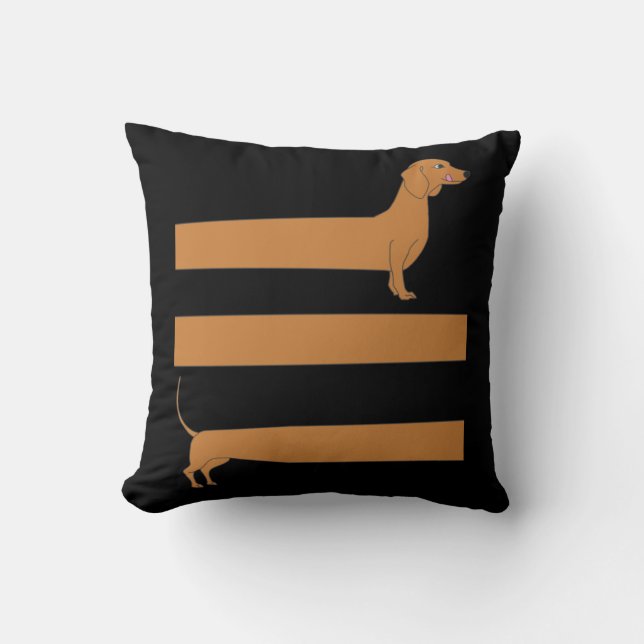 Very long Dachshund funny Cushion (Front)