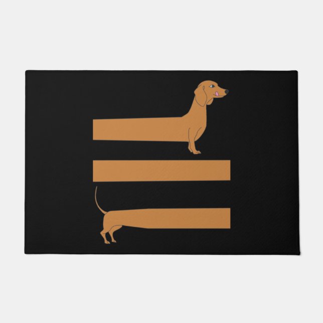 Very long Dachshund funny Doormat (Front)