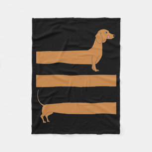 Very long Dachshund funny Fleece Blanket