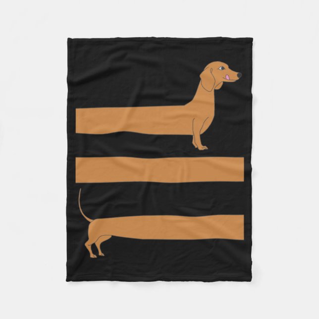 Very long Dachshund funny Fleece Blanket (Front)