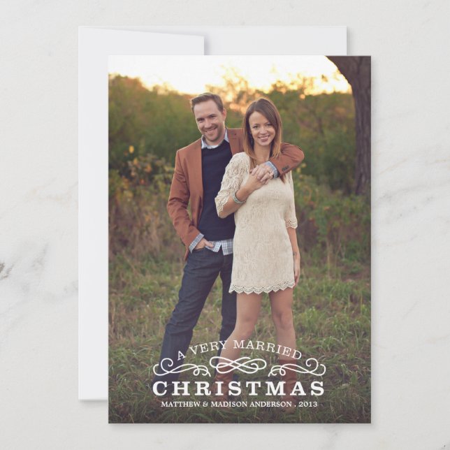 VERY MARRIED CHRISTMAS | HOLIDAY PHOTO CARD (Front)