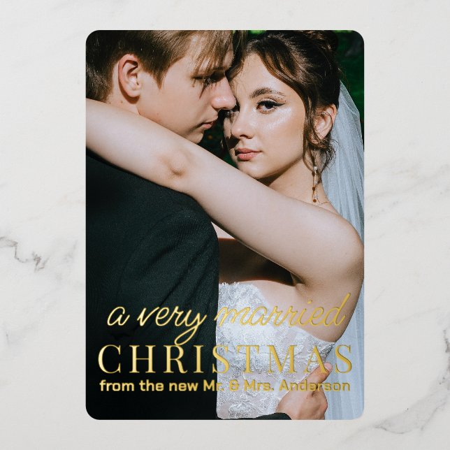 VERY MARRIED | holiday wedding announcement (Front)