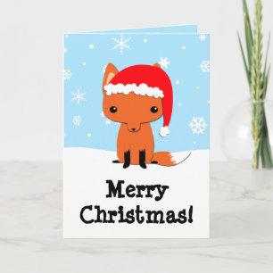 Very Merry Christmas Fox card