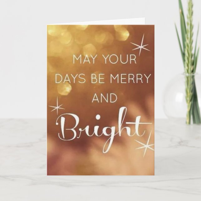 VERY MERRY CHRISTMAS & HAPPY NEW YEAR HOLIDAY CARD (Front)