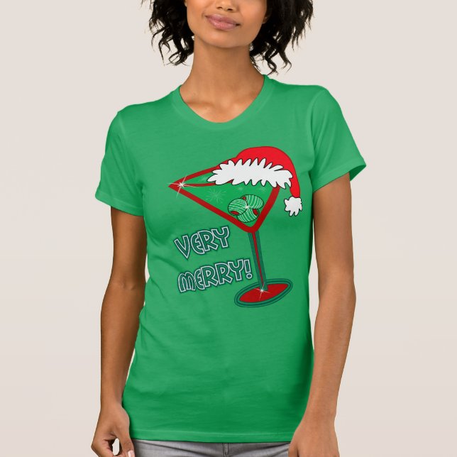 Very Merry! Christmas Martini Shirt (Front)