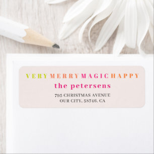 Very Merry Christmas modern typography colourful