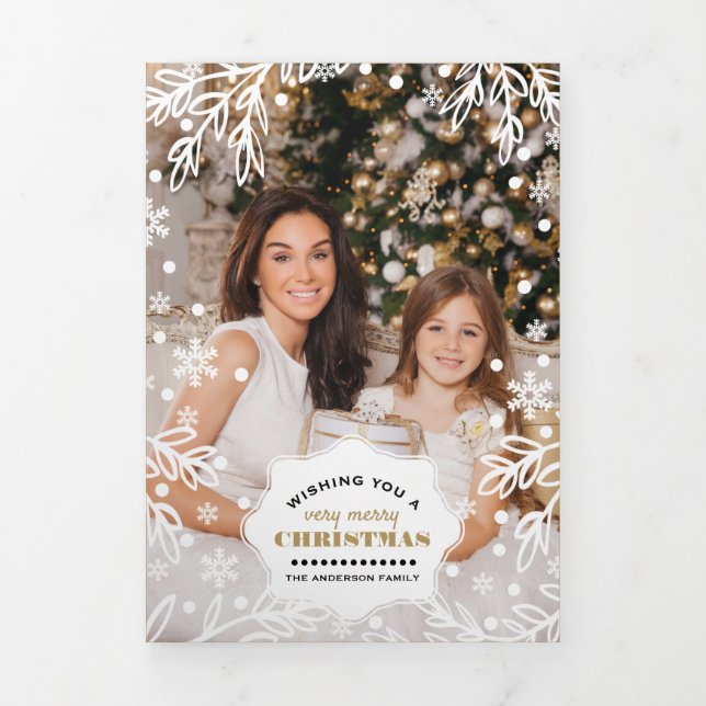Very Merry Christmas. Multi Photo Holiday Card (Cover)