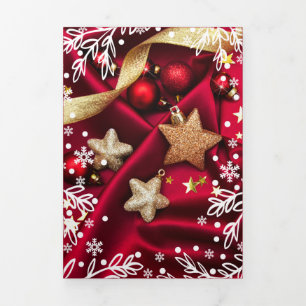 Very Merry Christmas. Multi Photo Tri-Fold Card