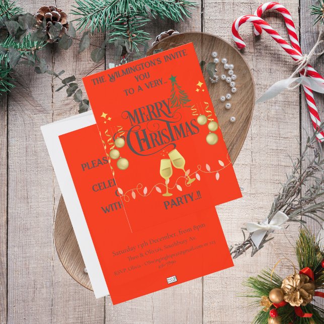 Very Merry Christmas Party Invitation (Very Merry Christmas Party Invitation)