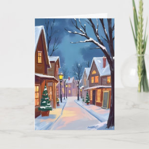 Very Merry Christmas Town Holiday Card