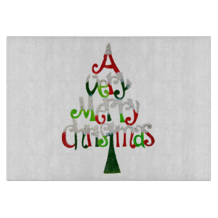 Very Merry Christmas Tree Cutting Board
