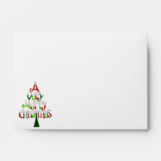 Very Merry Christmas Tree Envelope