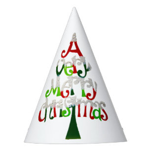 Very Merry Christmas Tree Party Hat