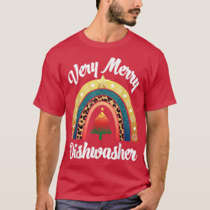 Very Merry Dishwasher Rainbow Funny Women Professi T-Shirt