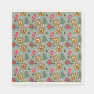 Very Merry Doodles Goldendoodle Christmas Paper Napkin