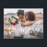 Very Merry Holiday Postcard<br><div class="desc">Celebrate the season with a customised holiday photo card!</div>