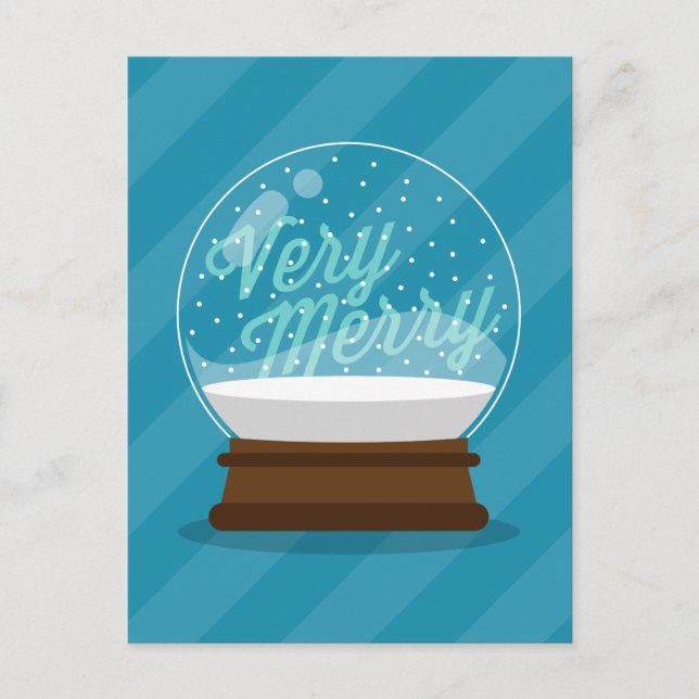 VERY MERRY | Holiday Snow Globe (Front)