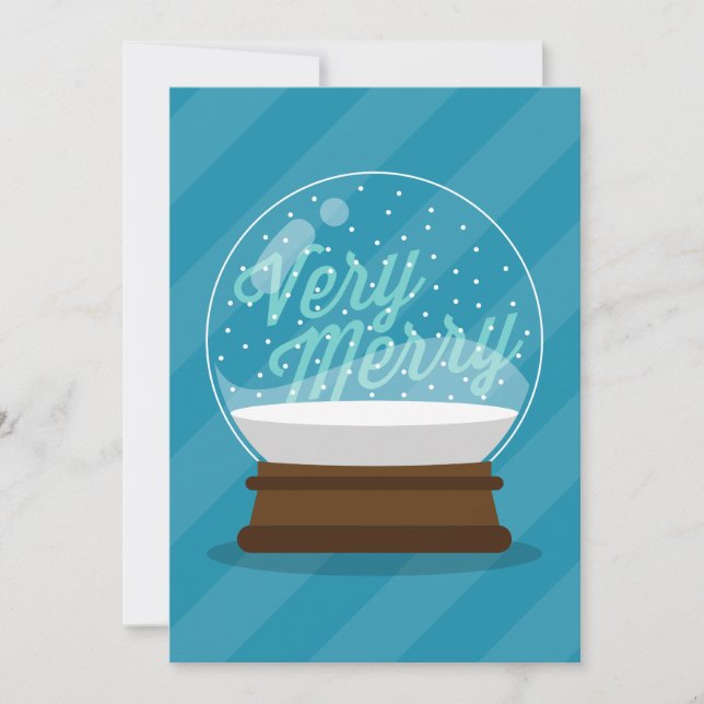 VERY MERRY | Holiday Snow Globe (Front)