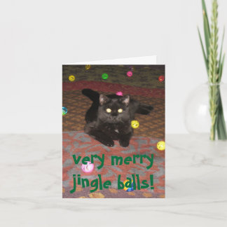 very merry jingle balls! holiday card
