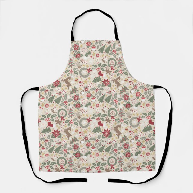 Very Merry Maximalist Christmas Apron (Front)