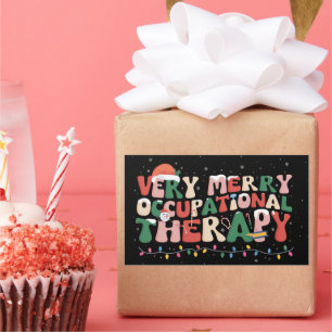 Very Merry Occupational Therapy Christmas OT Xmas Rectangular Sticker