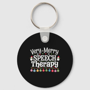 Very Merry Speech Therapy Christmas Speech Therapi Key Ring