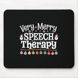 Very Merry Speech Therapy Christmas Speech Therapi Mouse Mat