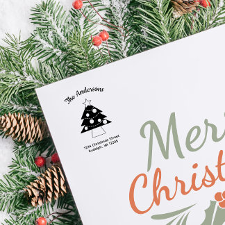 Very Merry Starlight Christmas Tree Self-inking Stamp