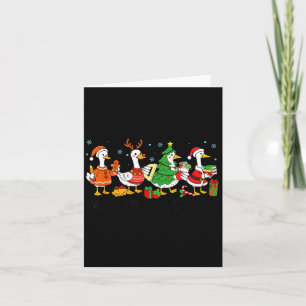 Very Merry Teacher Christmas Funny Goose Silly Hol Card