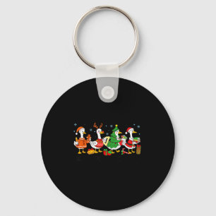 Very Merry Teacher Christmas Funny Goose Silly Hol Key Ring