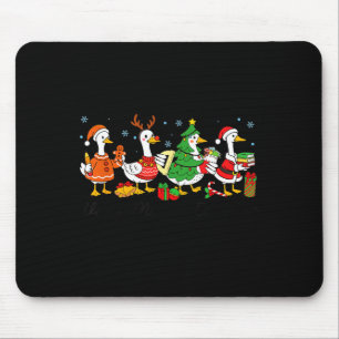 Very Merry Teacher Christmas Funny Goose Silly Hol Mouse Mat