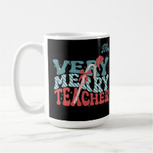 Very Merry Teacher Christmas Retro