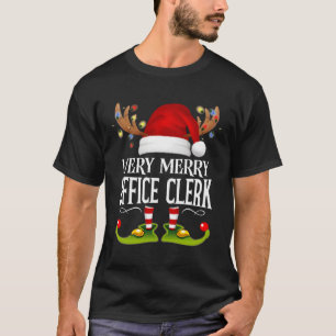 Very Merry X-Mas Office Clerk T-Shirt