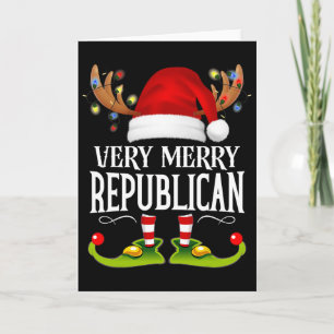 Very Merry X-mas Republican Matching Christmas Card