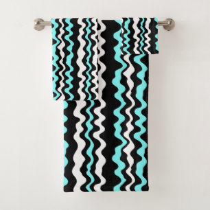 Very minimalist and simple flat and bold eclectic bath towel set