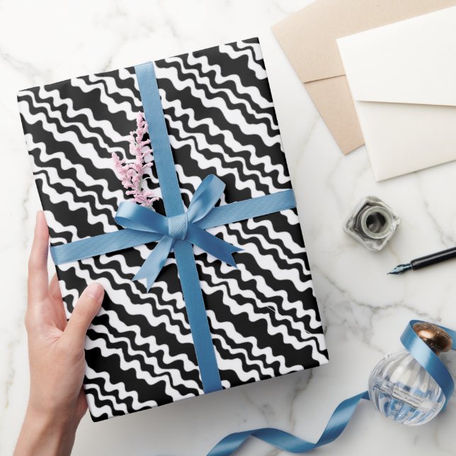 Very minimalist and simple flat and bold eclectic  wrapping paper (Gifting)