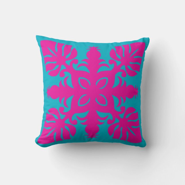 VERY MODERN HAWAIIAN QUILT PILLOW- pineapple Cushion (Front)