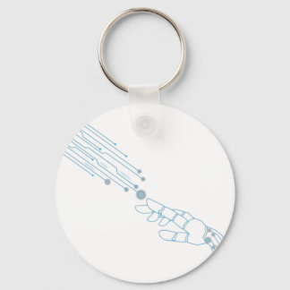 very modern robot design keychain